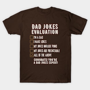 Dad Jokes Evaluation - Funny Father's Day T-Shirt